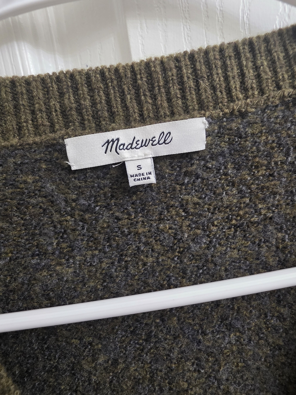 Madewell Olive Knit Button-Up Pocket Cardigan - Picture 5 of 6